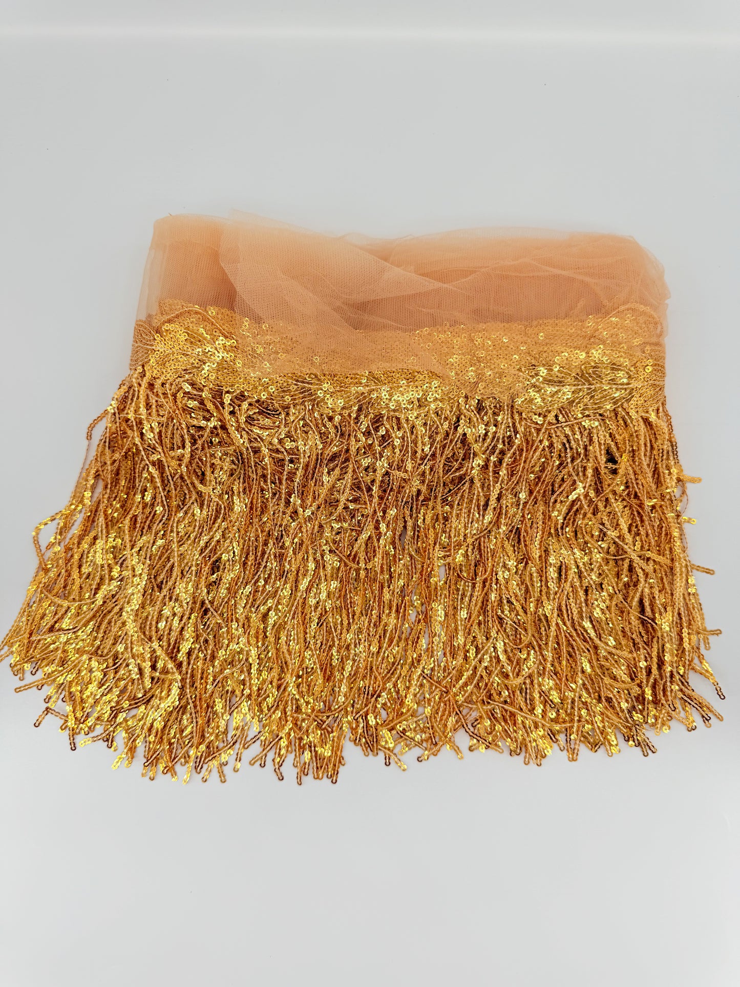 Shining Mesh Fabric Lace Fringe Sequins Paillette Tassel Ribbon