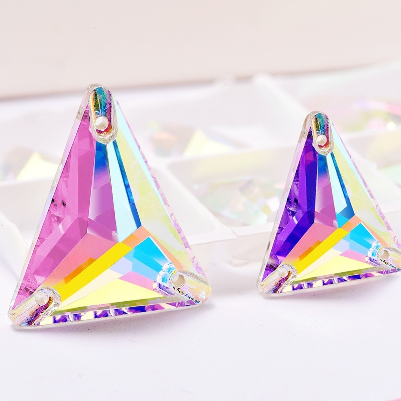 K9 Crystal AB Isosceles Triangle