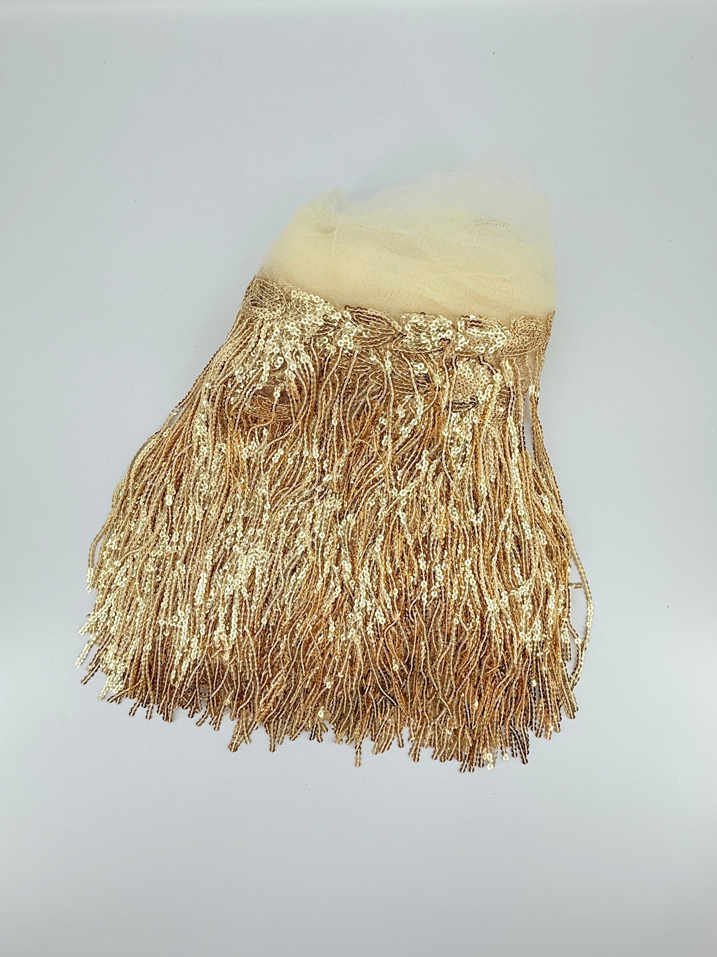 Shining Mesh Fabric Lace Fringe Sequins Paillette Tassel Ribbon