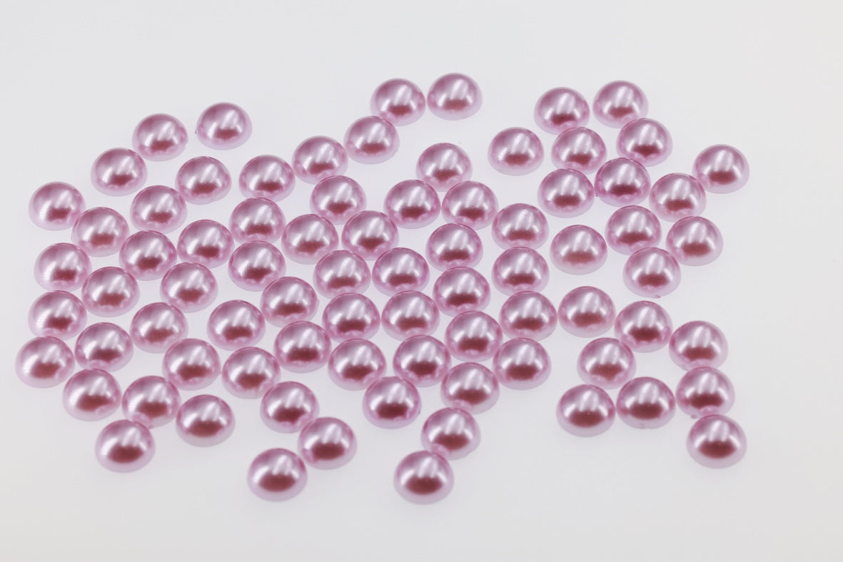Lt. amethyst Flatback Half Round Pearl