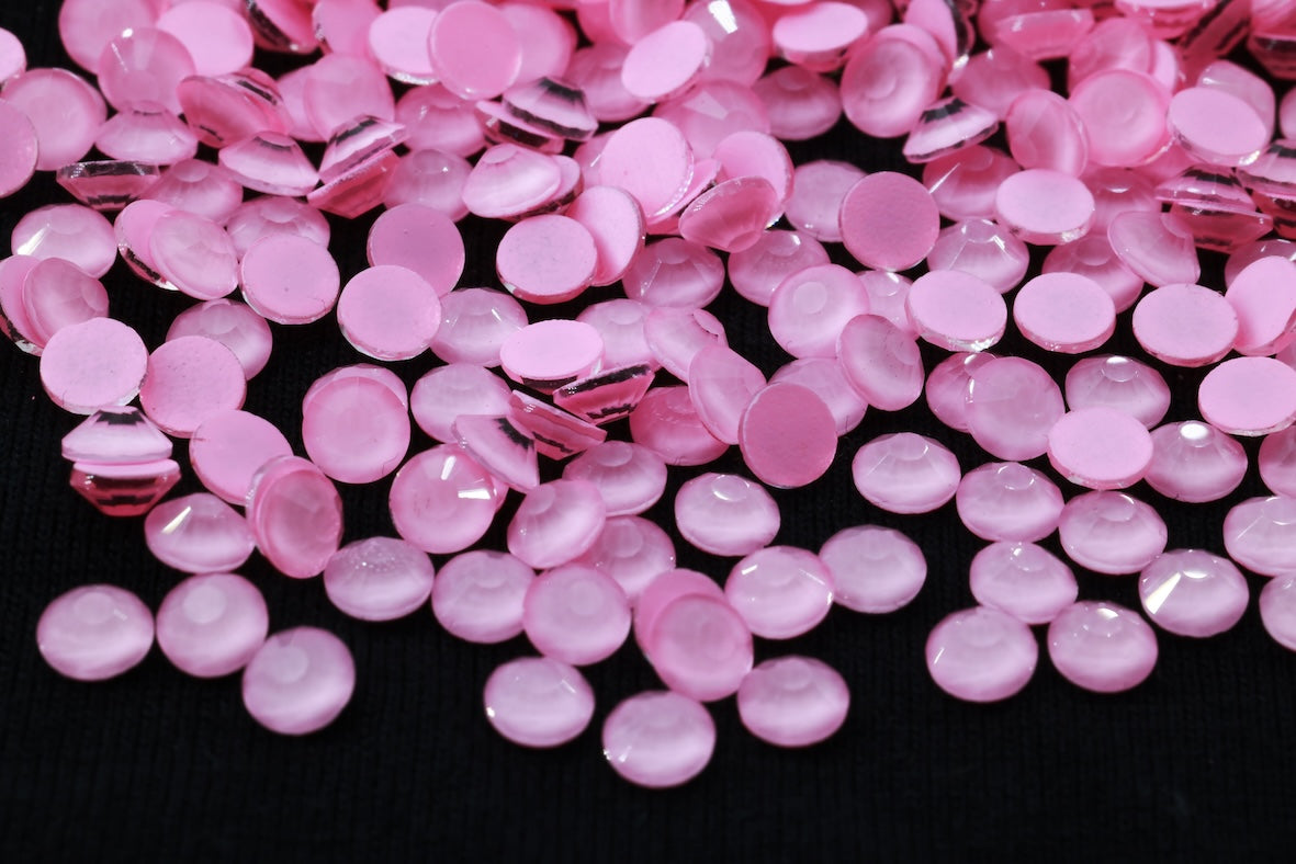Lt. pink Neon Flatback Non Hotfix Rhinestones