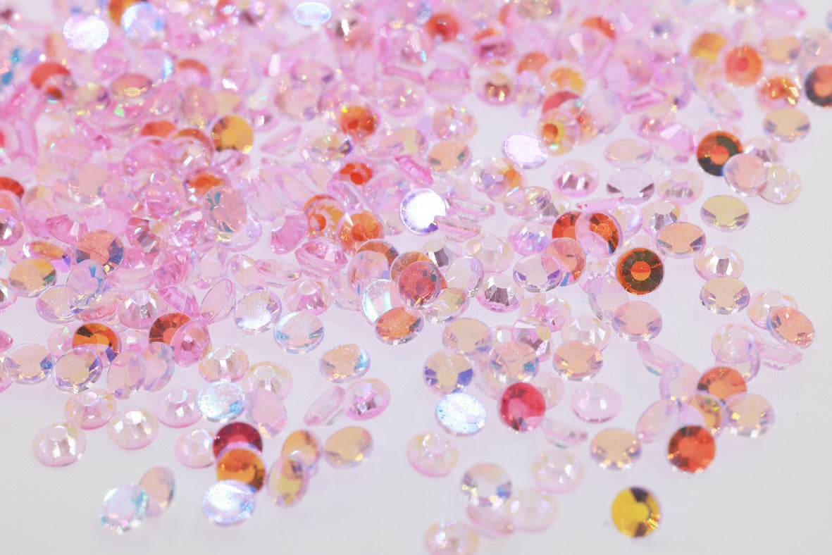 Lt. pink Aurora Flatback Non Hotfix Rhinestones