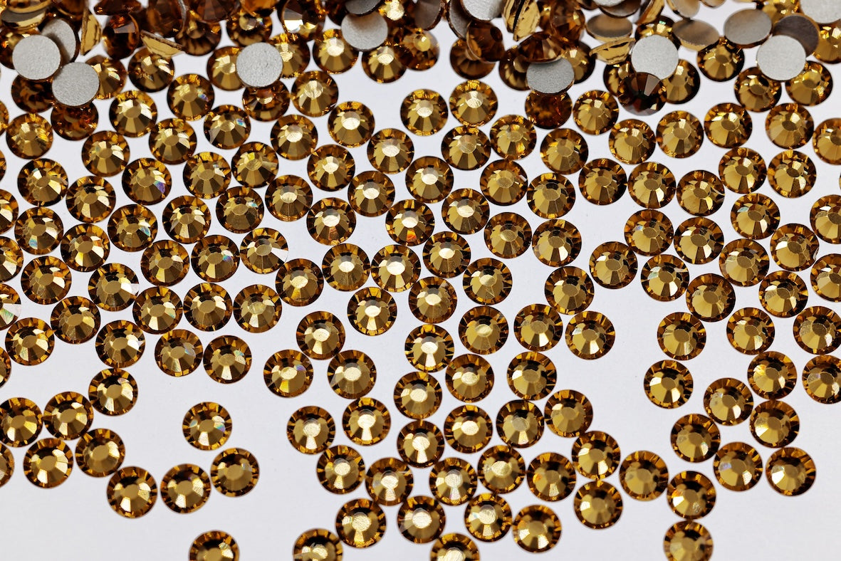 Lt. colo. topaz Flatback Non Hotfix Rhinestones