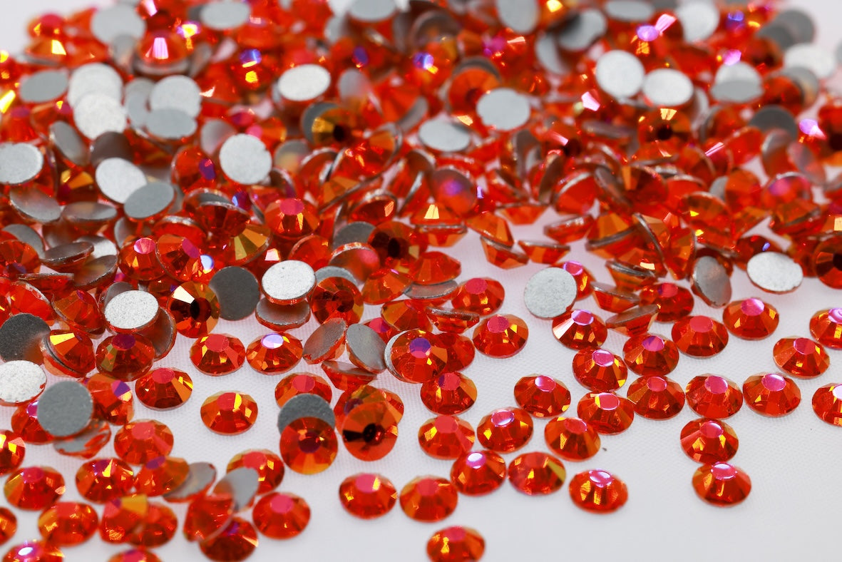 Orange Light Flatback Non Hotfix Rhinestones