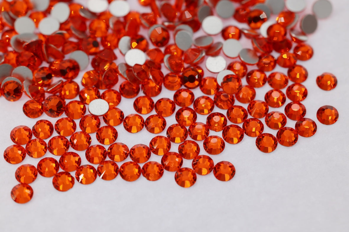 Orange Flatback Non Hotfix Rhinestones