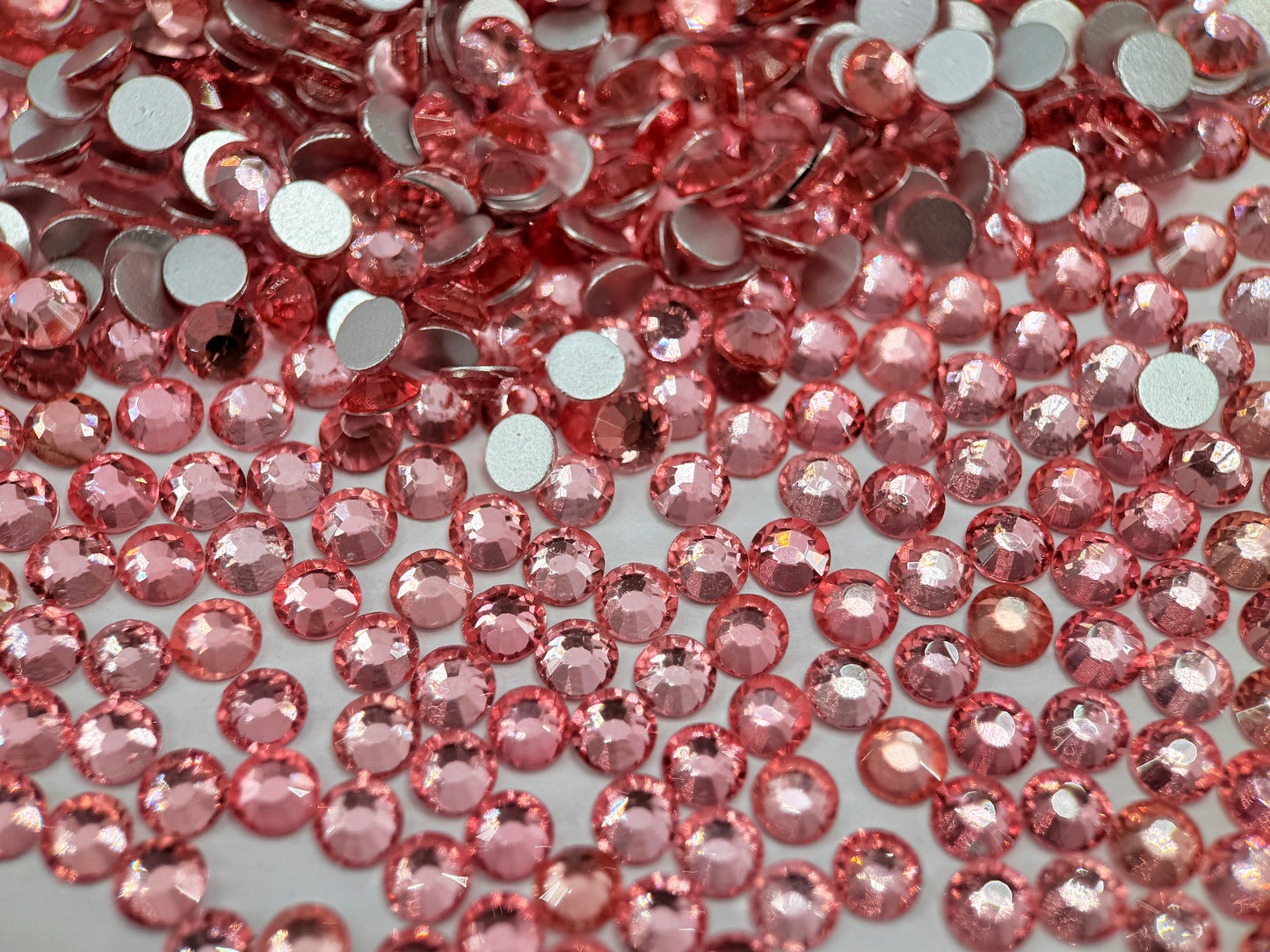 Peach Pink Flatback Non Hotfix Rhinestones