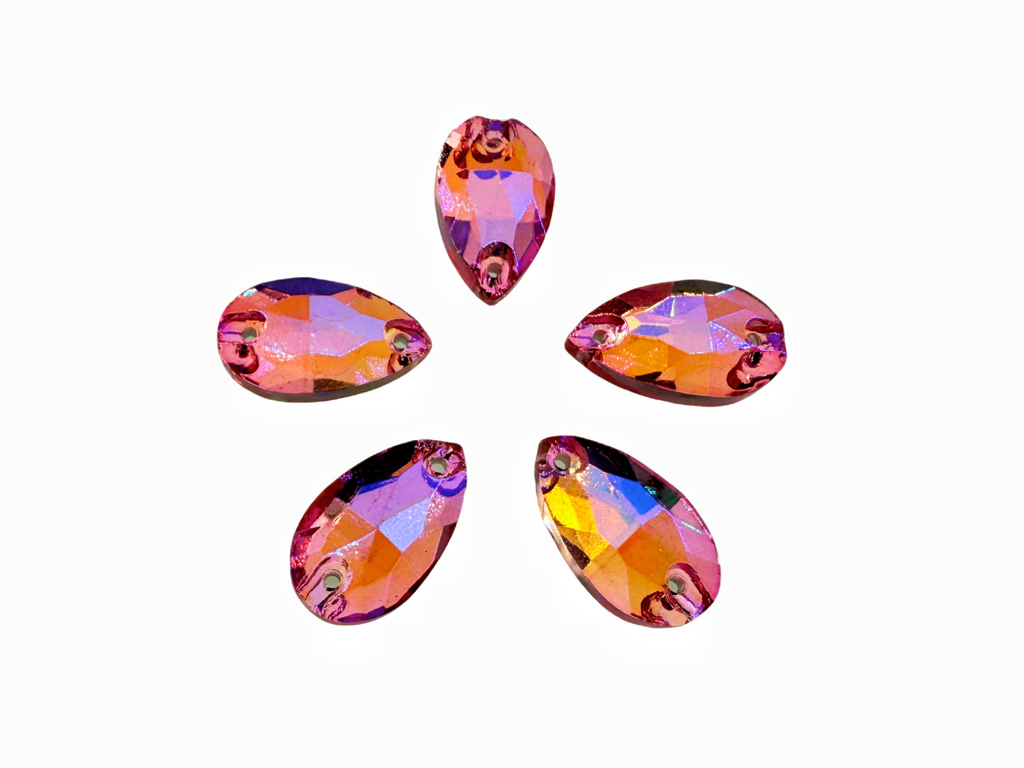 rose ab crystal teardrop