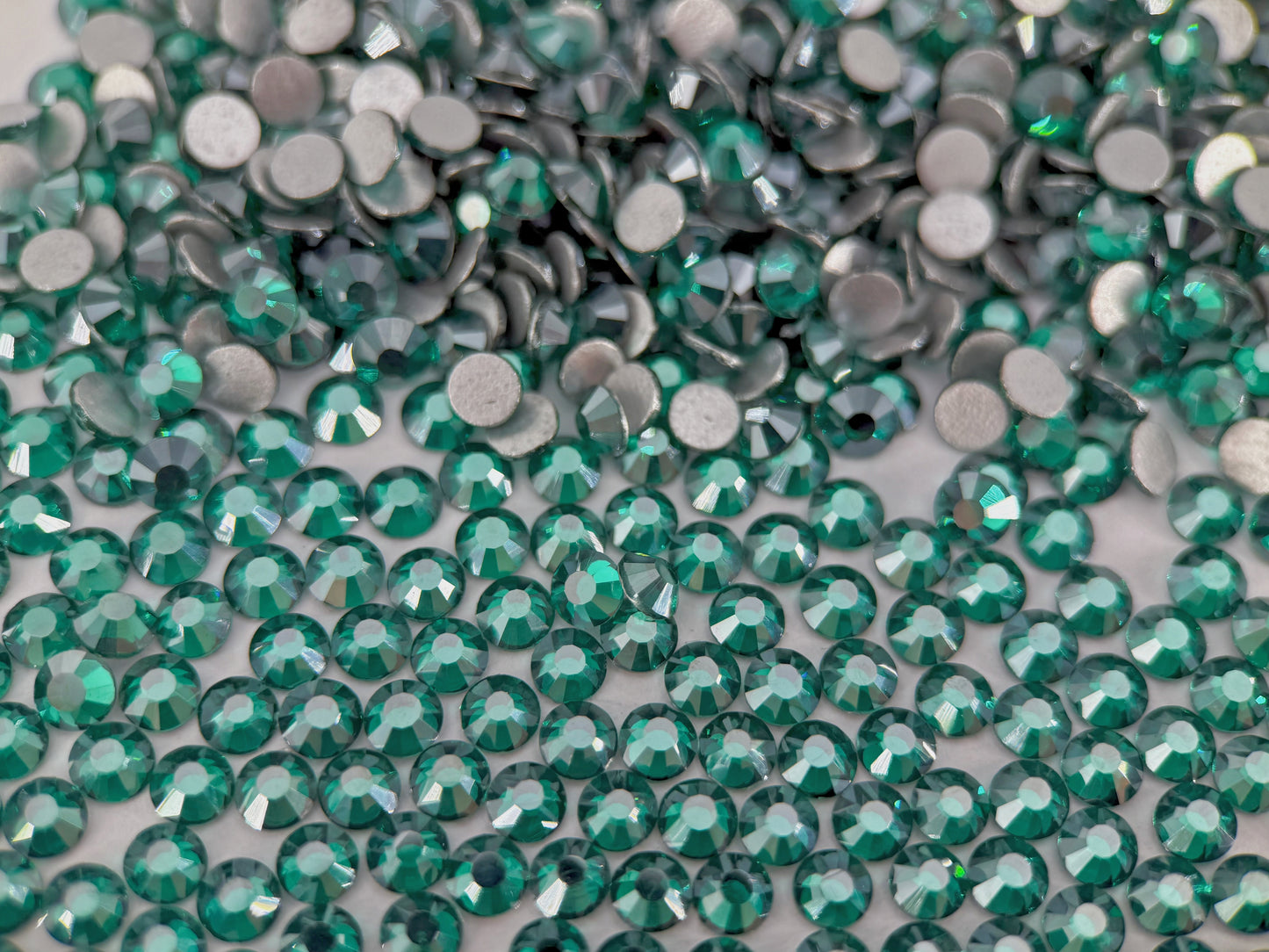 Blue zircon Satin Flatback Non Hotfix Rhinestones