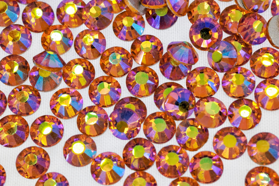 Orange AB Flatback Non Hotfix Rhinestones