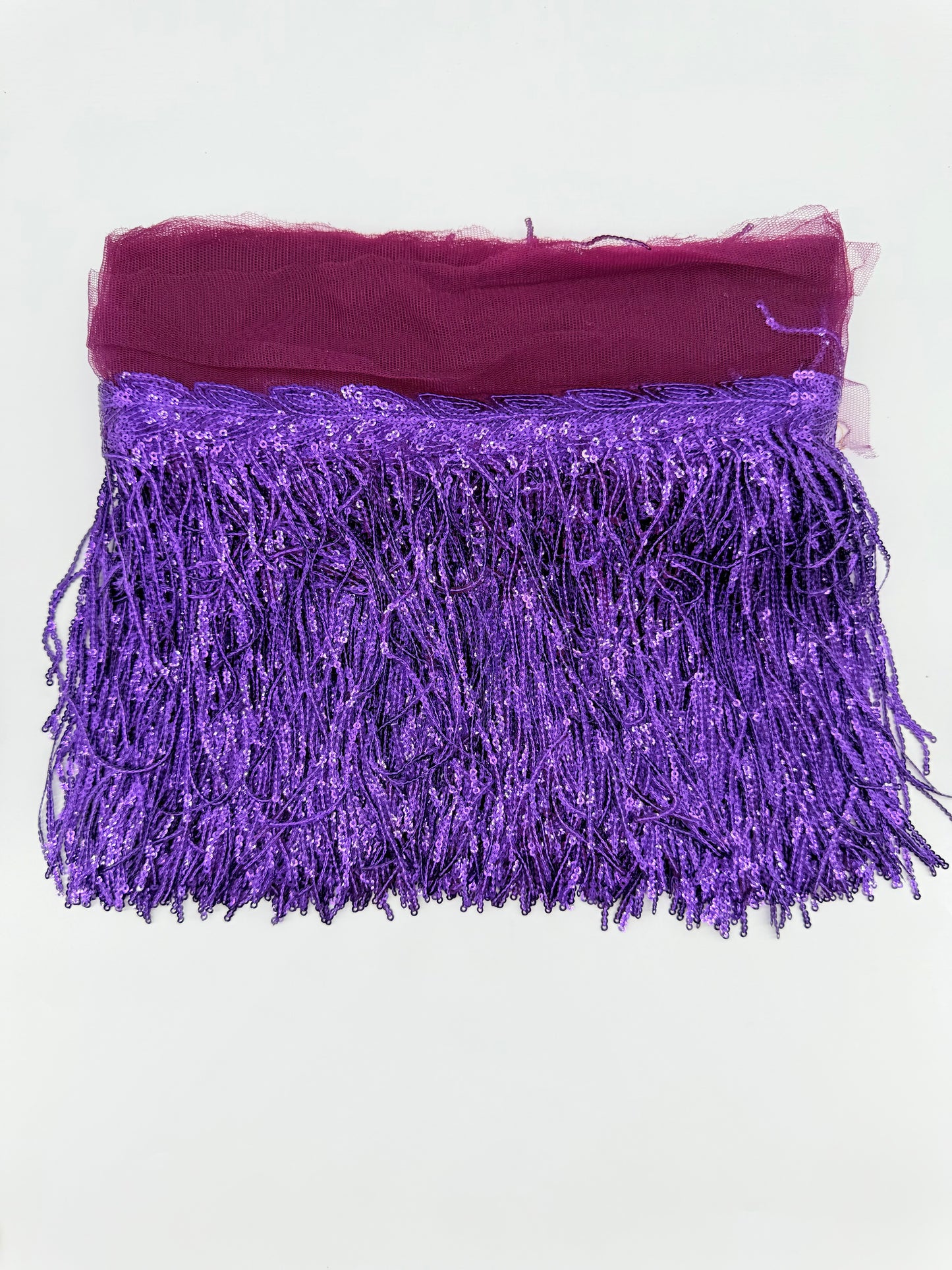 Shining Mesh Fabric Lace Fringe Sequins Paillette Tassel Ribbon