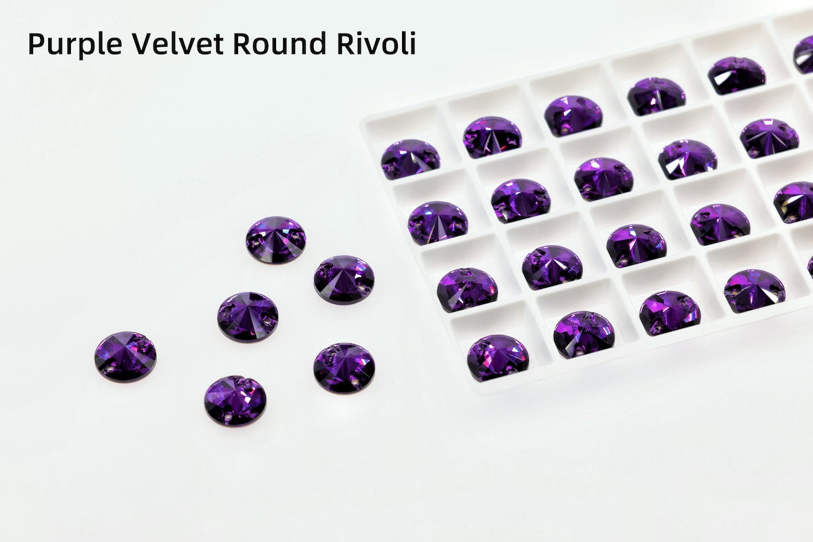 PURPLE VELVET ROUND RIVOLI