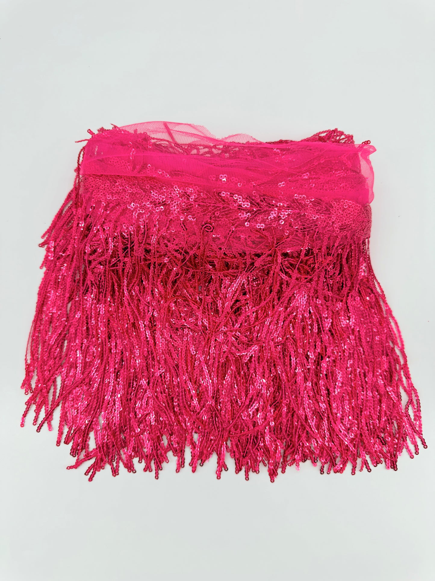 Shining Mesh Fabric Lace Fringe Sequins Paillette Tassel Ribbon