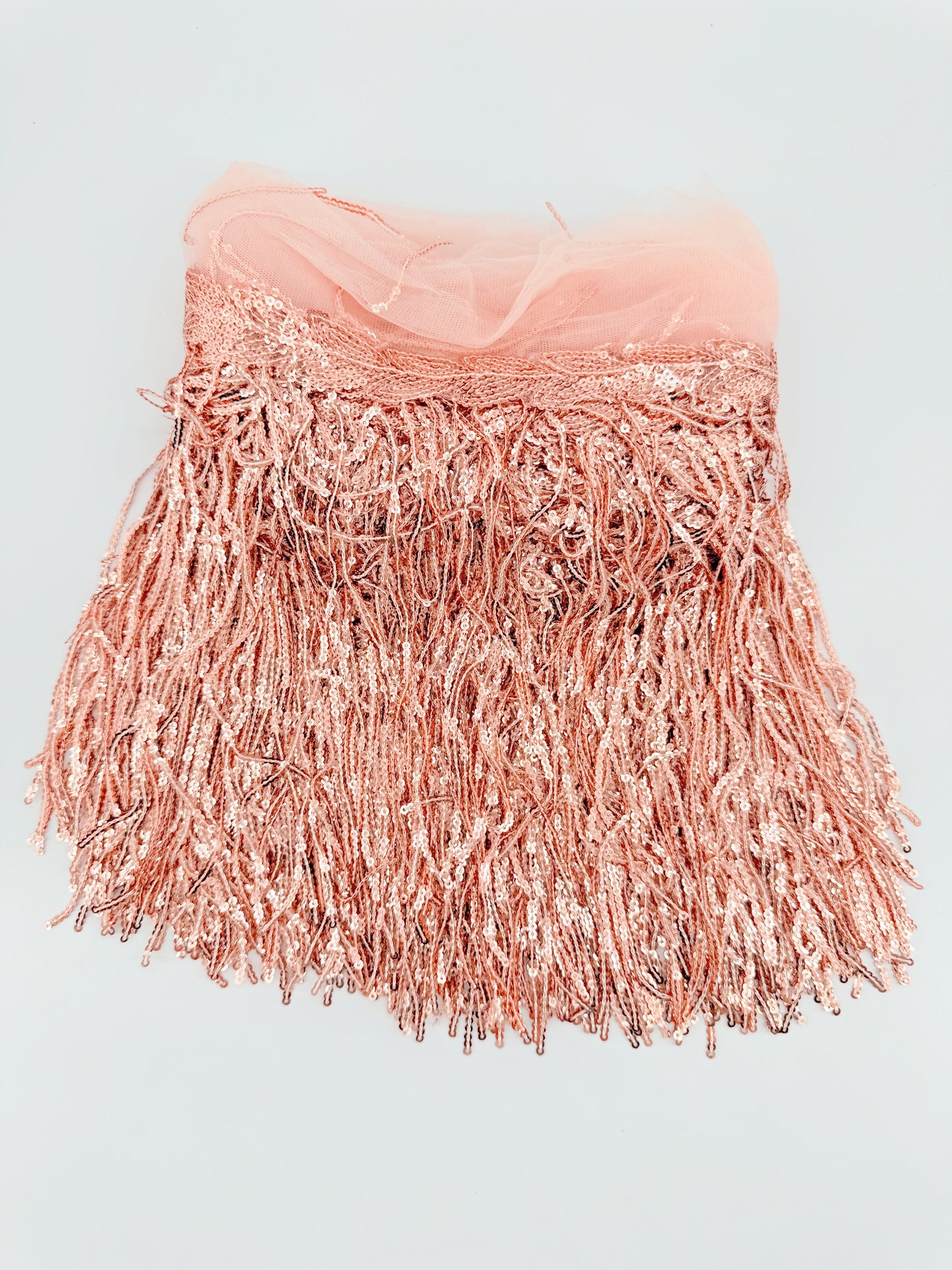 Shining Mesh Fabric Lace Fringe Sequins Paillette Tassel Ribbon