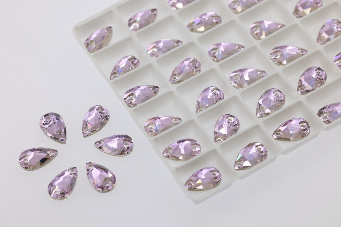 violet k9 crystal Teardrop