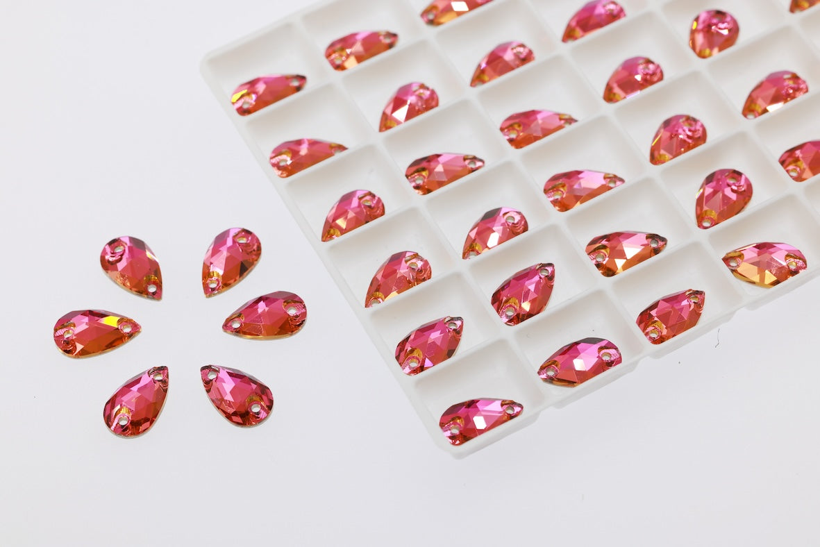 Rose k9 crystal teardrop