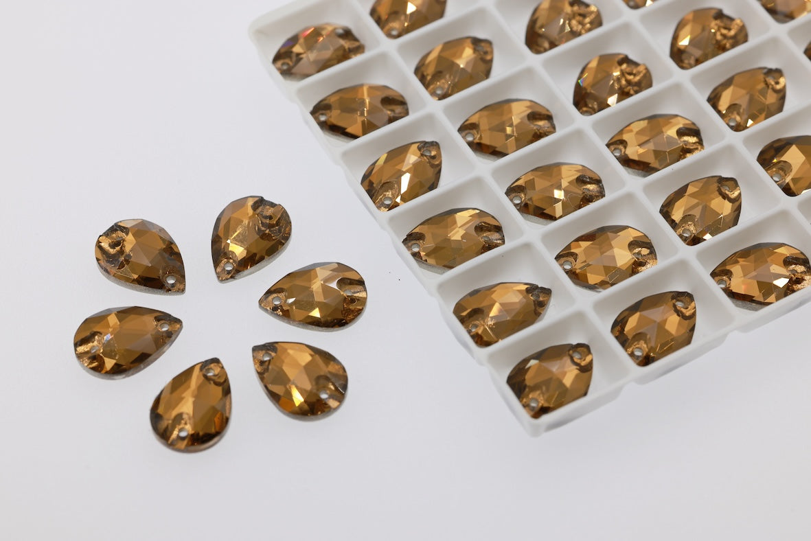 smoked topaz K9 Crystal Teardrop