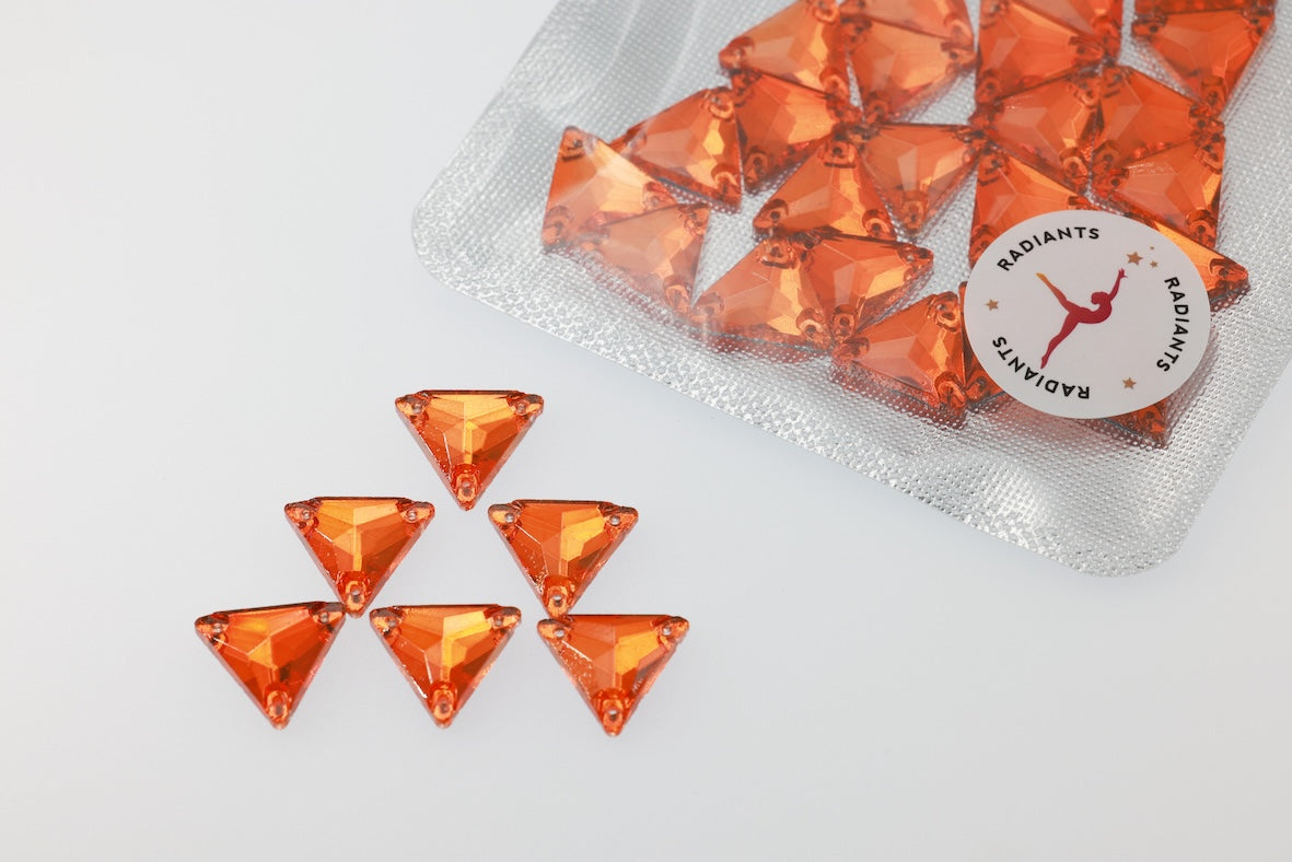ORANGE GLASS TRIANGLE