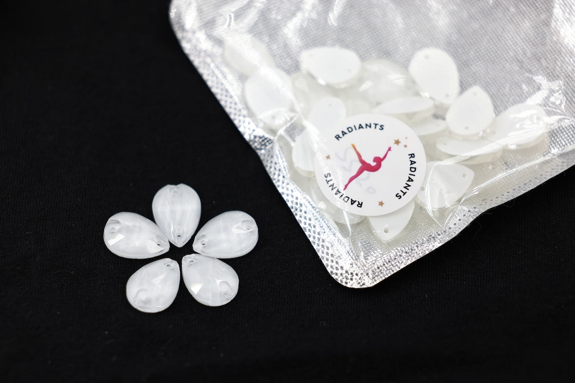 white neon Glass Teardrop