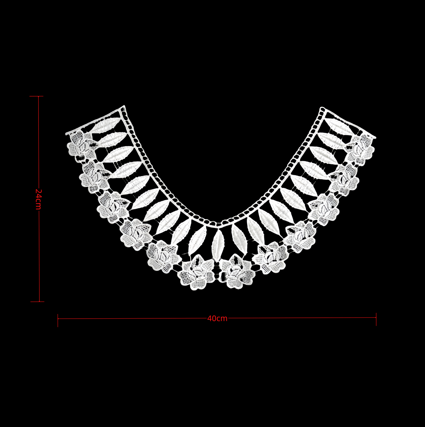 Y58 Glowing Silk Embroidery Collar Water Soluble Lace Necklace 3D Hollow Out Embroidery Fake Necktie For Special Occasions