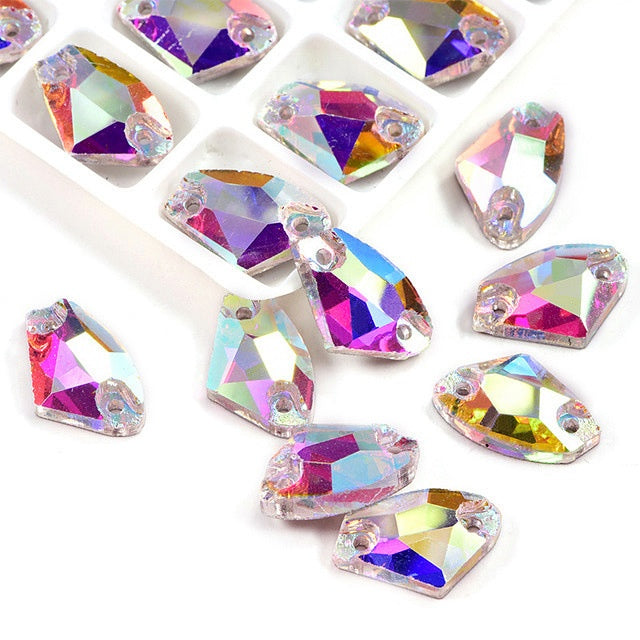 K9 crystal ab axe shape Sew On Rhinestone