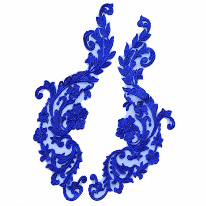 MM041 1 Pair Colorful Embroidery Flower Lace Patch