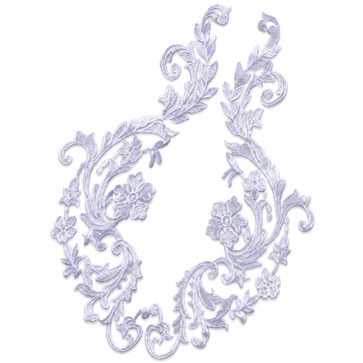 MM041 1 Pair Colorful Embroidery Flower Lace Patch
