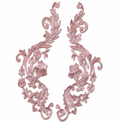 MM041 1 Pair Colorful Embroidery Flower Lace Patch