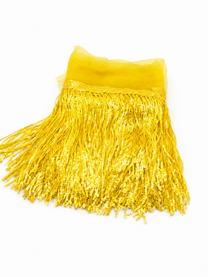 MM038 Shining Mesh Fabric Lace Fringe Sequins Paillette Tassel Ribbon