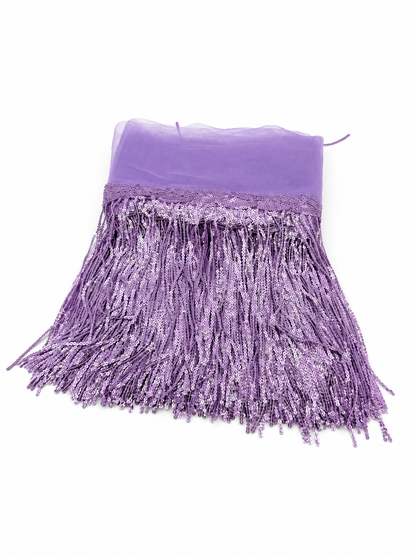 MM038 Shining Mesh Fabric Lace Fringe Sequins Paillette Tassel Ribbon