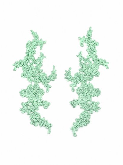 MM039 1 PAIR Colorful Embroidery Flower Lace Patch