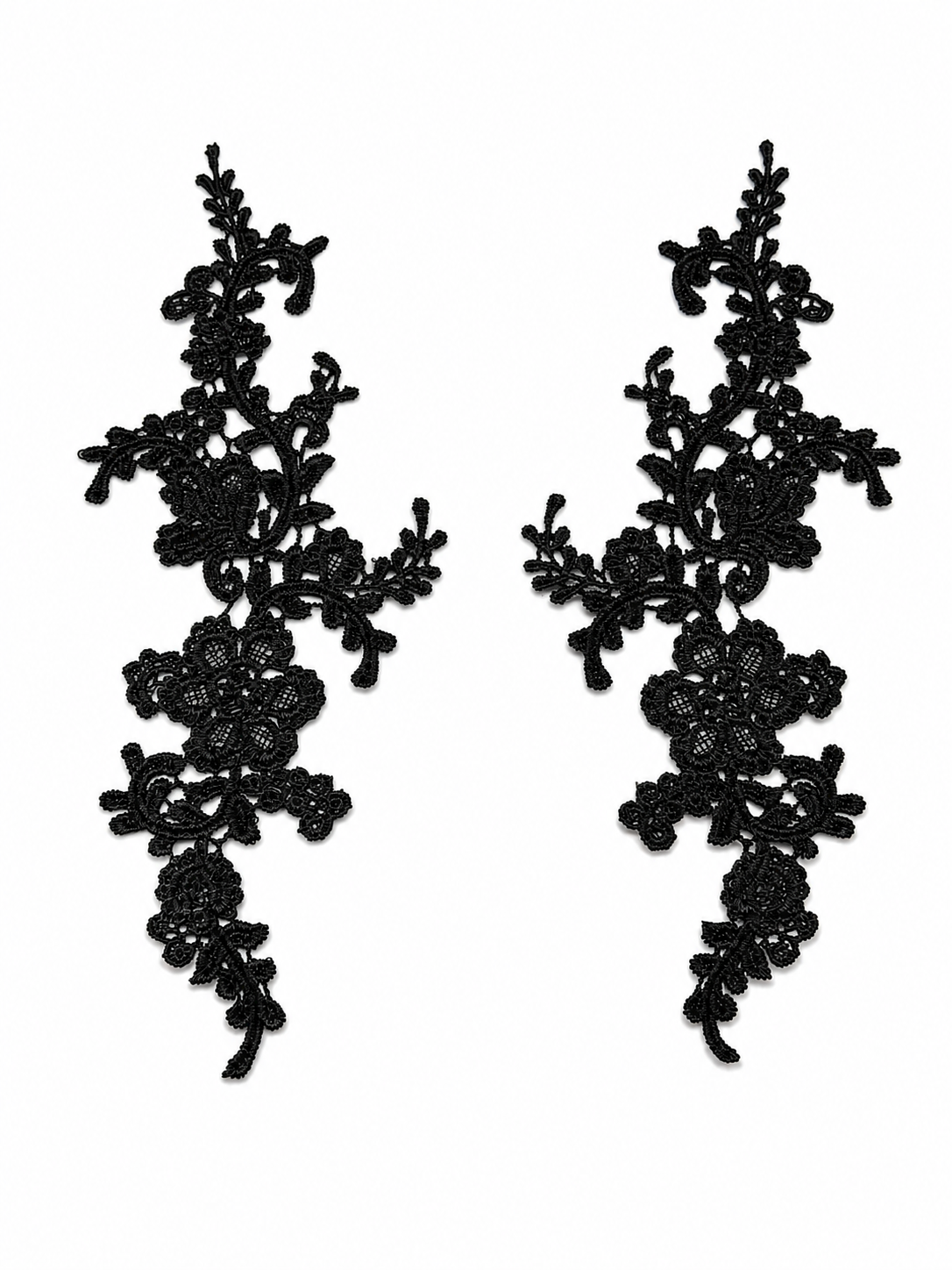 MM039 1 PAIR Colorful Embroidery Flower Lace Patch