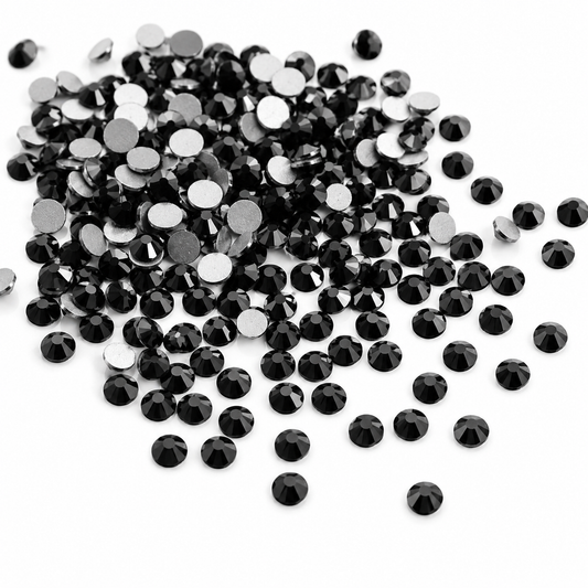 Jet Black Flatback  Non Hotfix Rhinestones