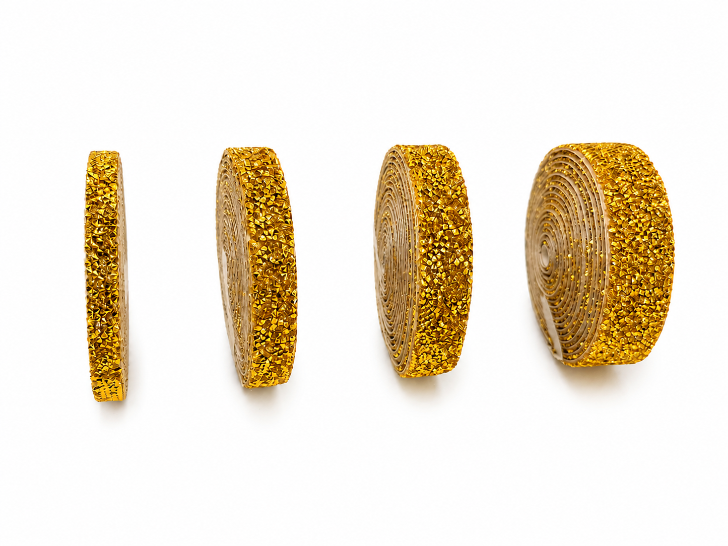 Gold Colour Glitter Rhinestone Tape – Self-Adhesive