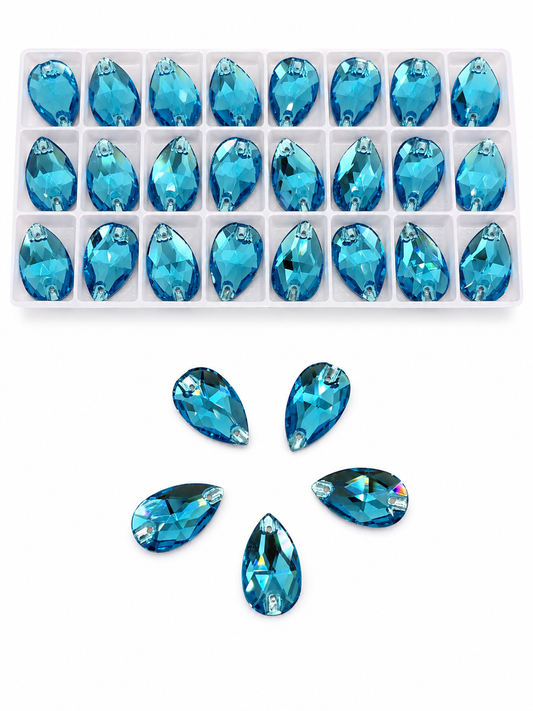 K9 Aquamarine Teardrop Shapes