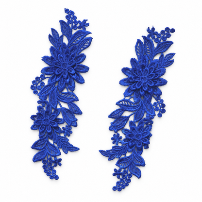 MM032 1 Pair 3D Embroidered Flower Lace