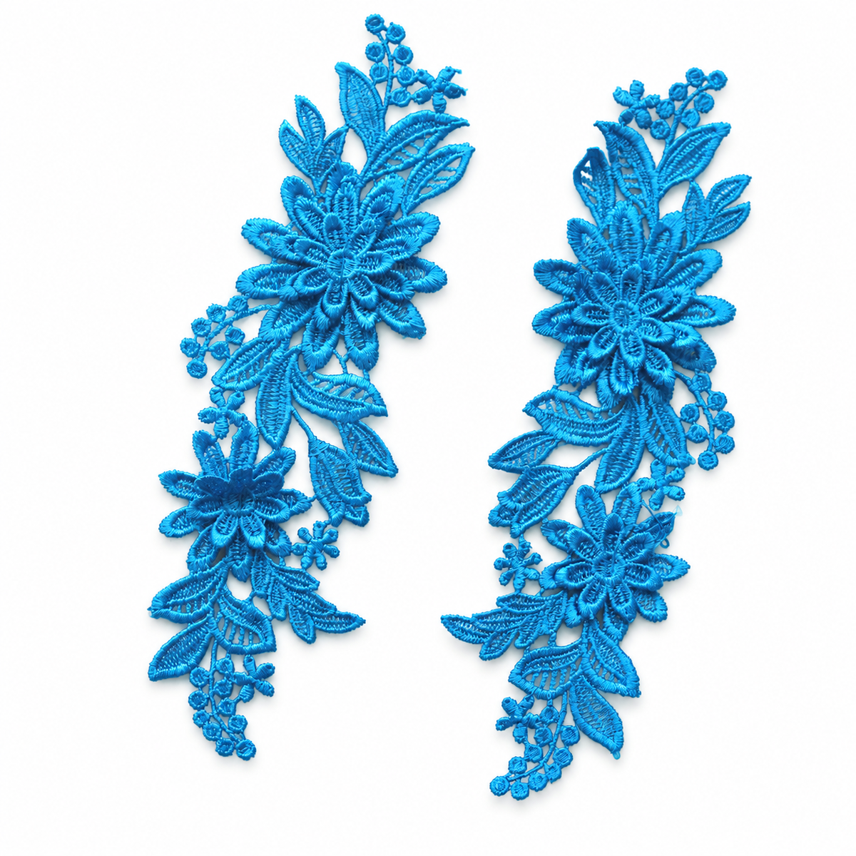 MM032 1 Pair 3D Embroidered Flower Lace