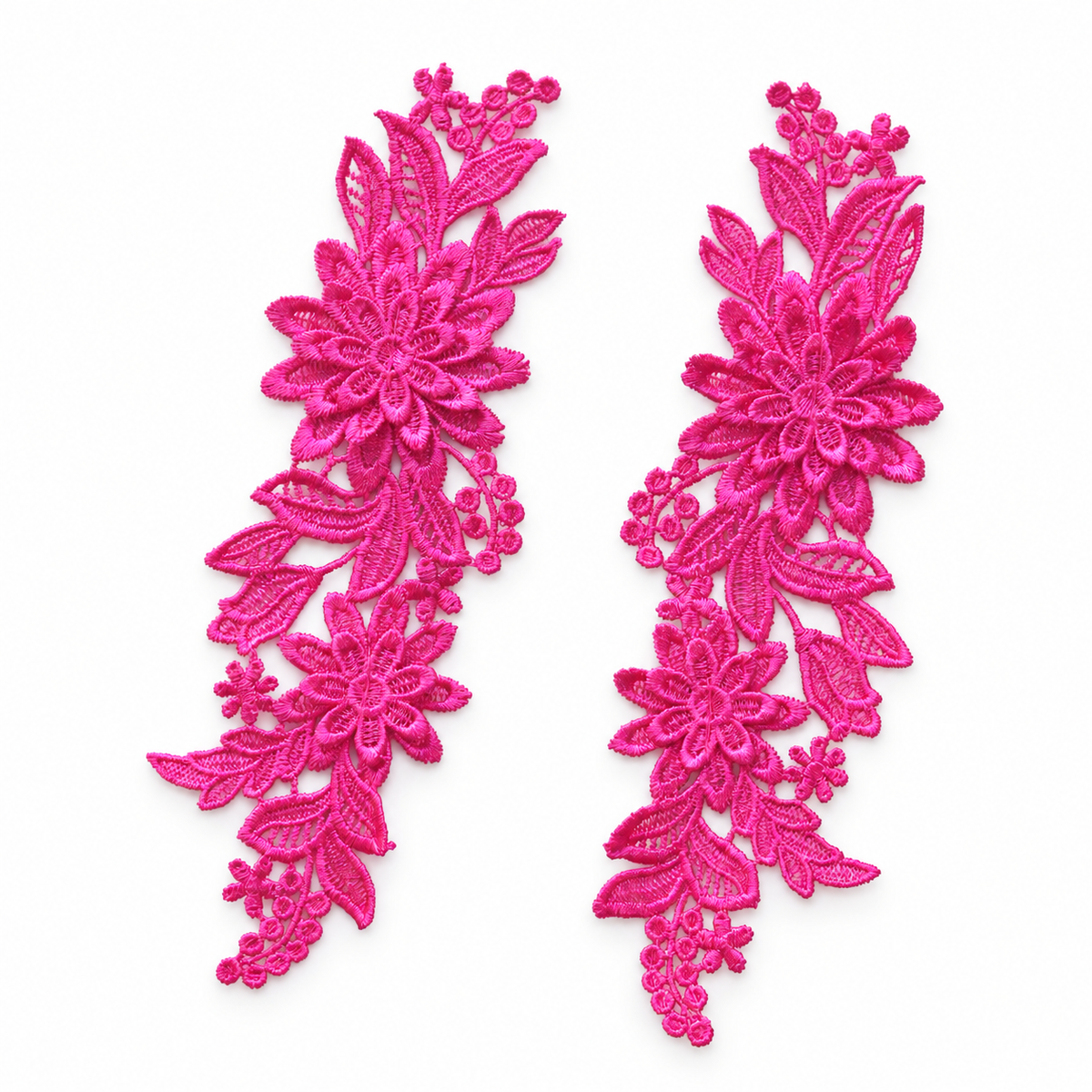 MM032 1 Pair 3D Embroidered Flower Lace