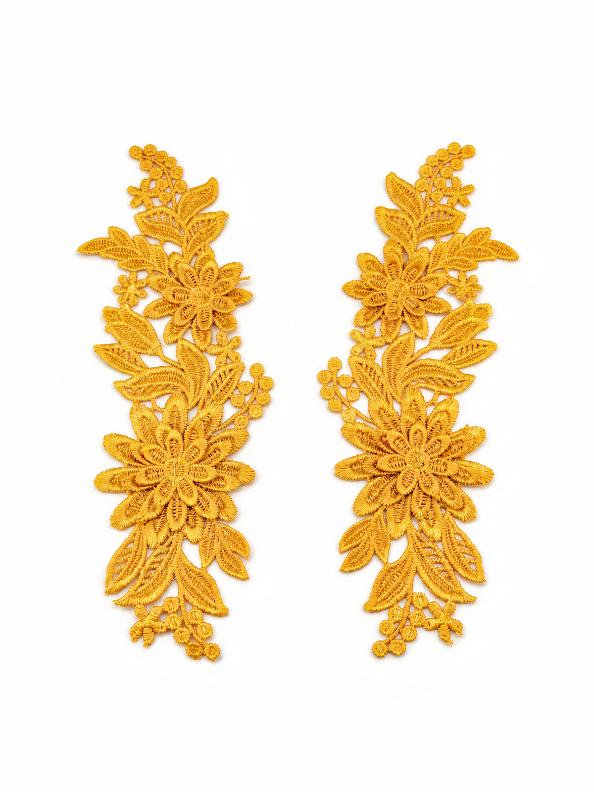 MM032 1 Pair 3D Embroidered Flower Lace
