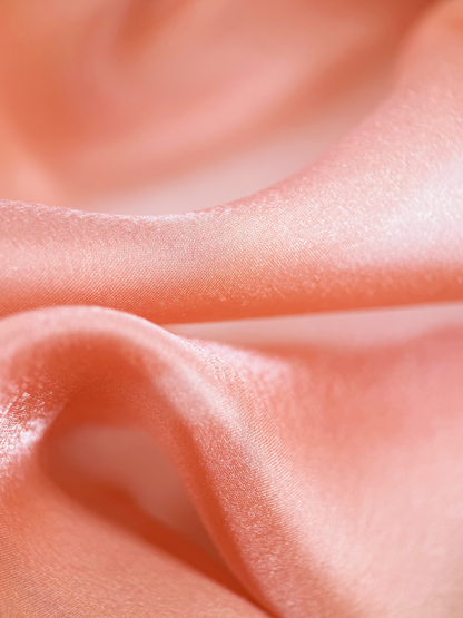 Deep Peach Shimmer Chiffon