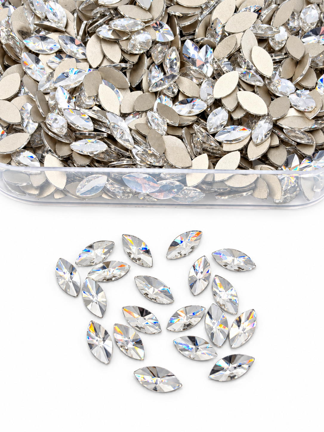 K9 Flatback Crystal Horseeye Shapes No Holes(Retired)
