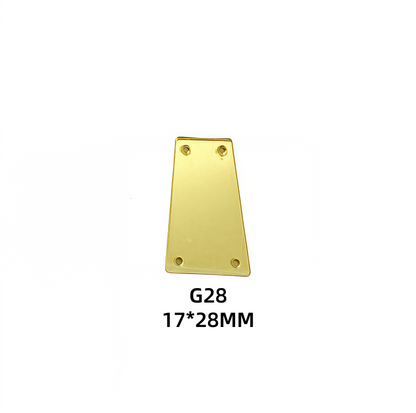 50 PCS Gold Champange Colour Acrylic Mirror Sew On Rhinestones