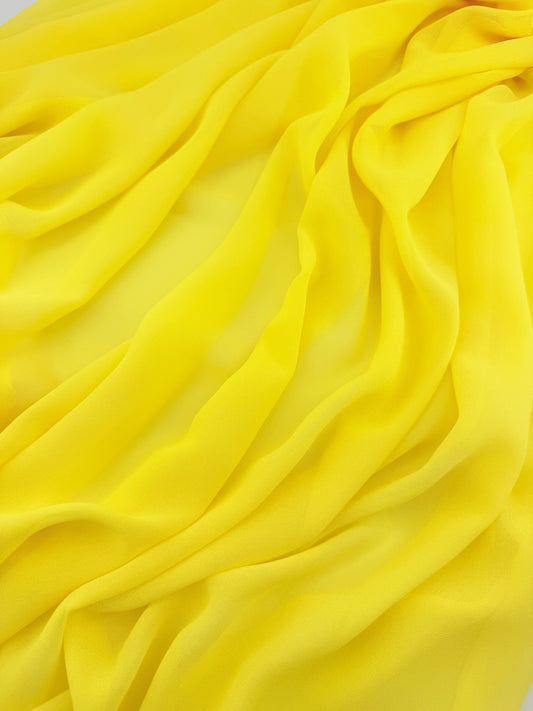 Bright Yellow Radiant Chiffon
