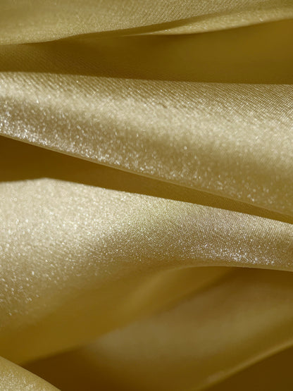 Lt. Yellow Gold Shimmer Chiffon