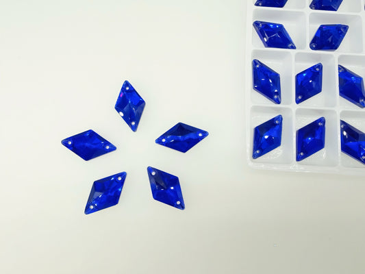 Sapphire Rhombus Sew On Rhinestone