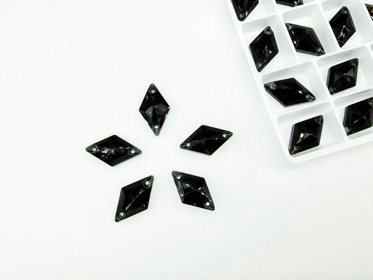 Black Rhombus Sew On Rhinestone