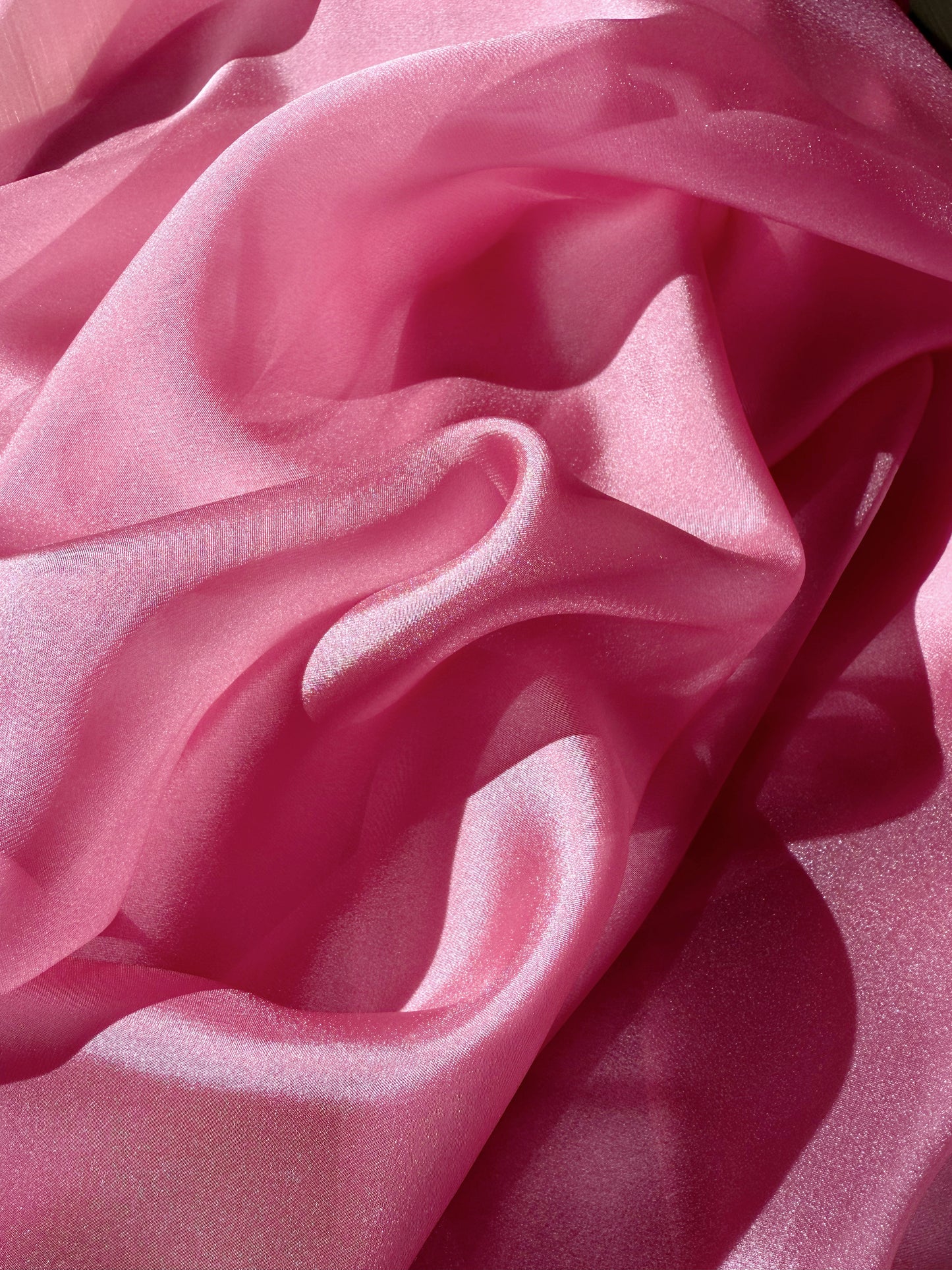 Rose Pink Shimmer Chiffon