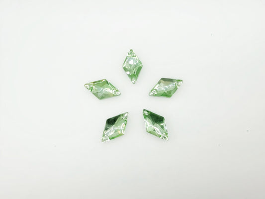 Lt. Peridot Rhombus Sew On Rhinestone