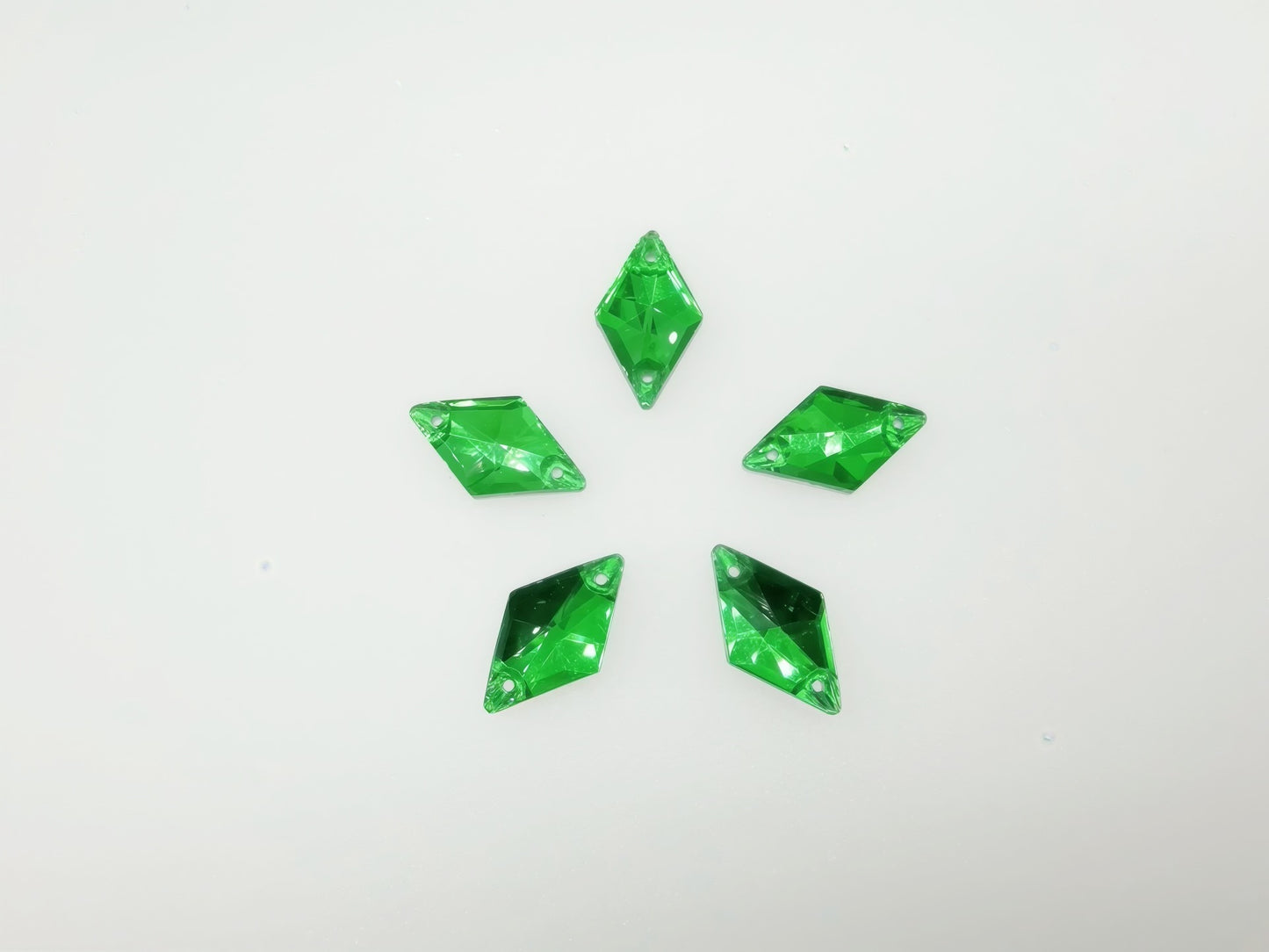 Emerald Rhombus Sew On Rhinestone