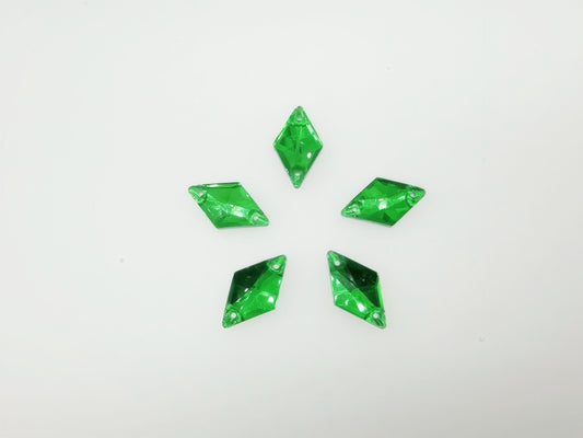 Emerald Rhombus Sew On Rhinestone