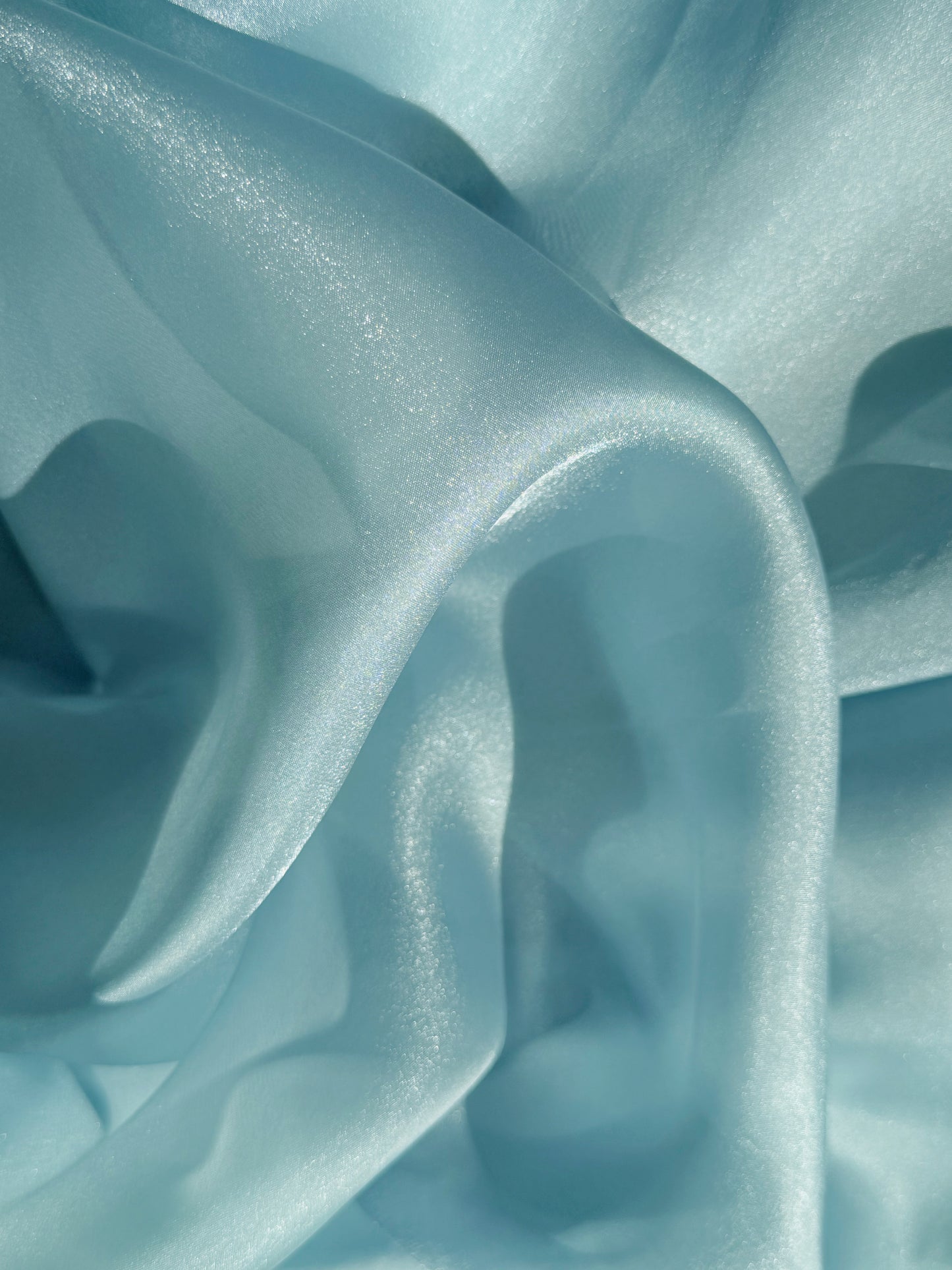 Sea Blue Shimmer Chiffon